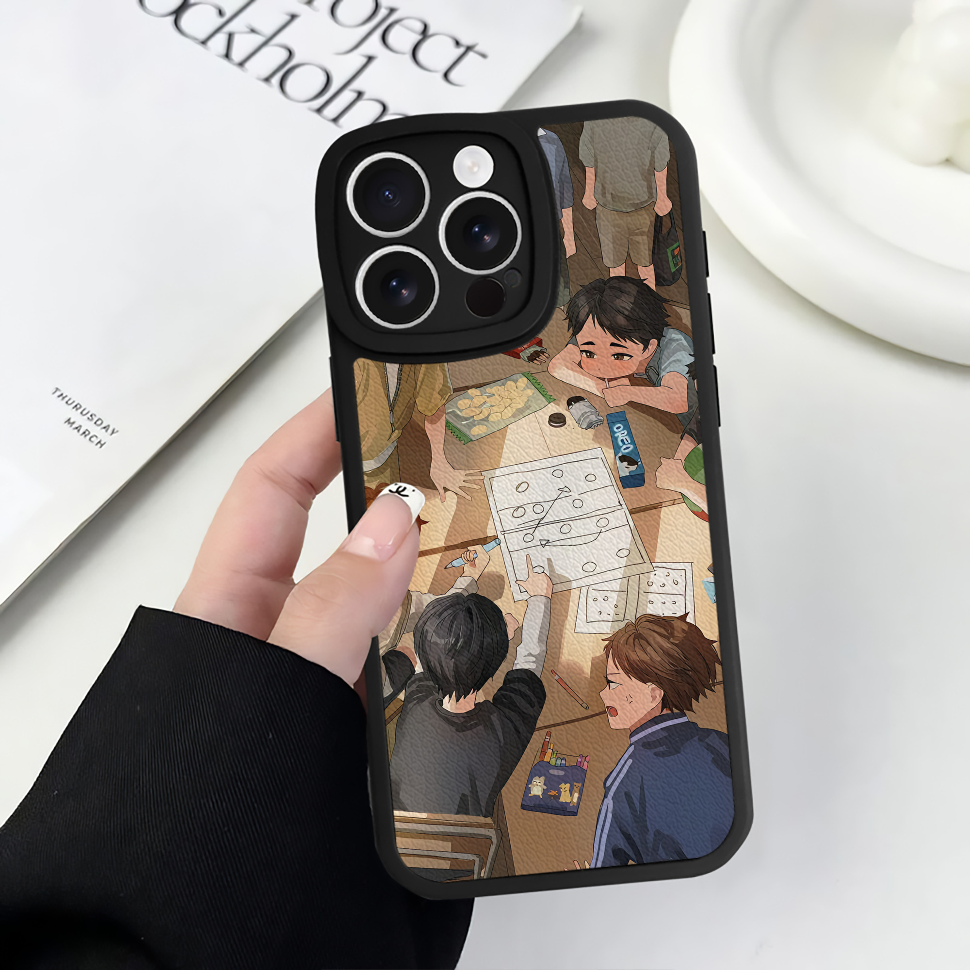 （画像用） ハイキュー!! Haikyu!! 【iPhone 16シリーズ対応】シリコンスマホケース（レザー調） 材質：シリコン